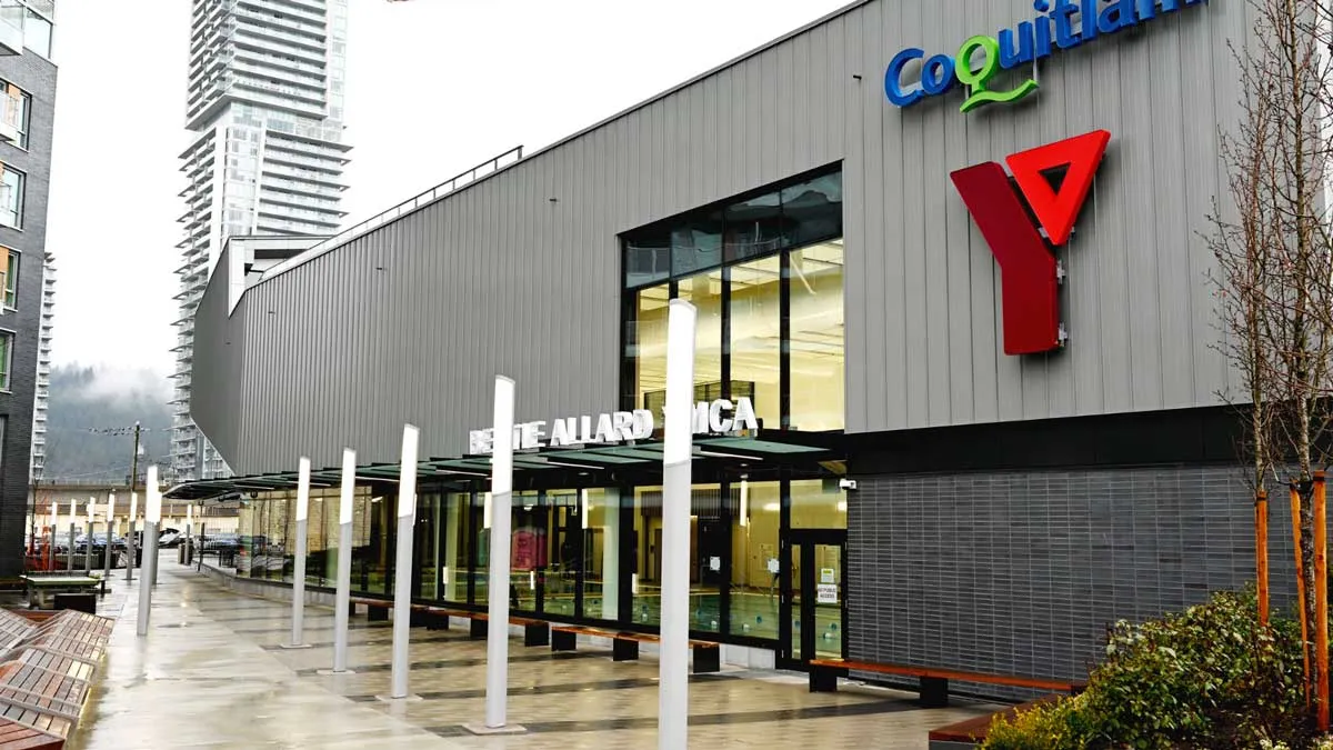 Exterior view of the Bettie Allard YMCA in Coquitlam